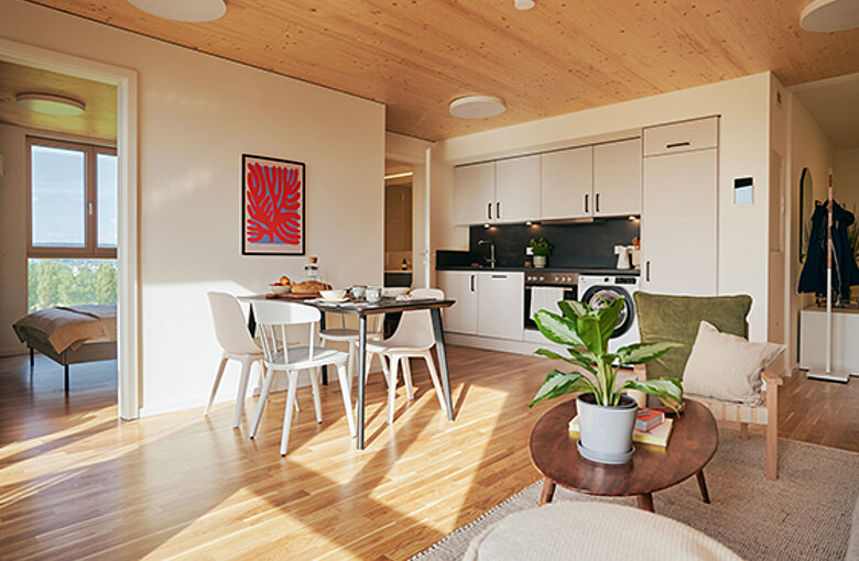 Symbolfoto einer Wohnung für nachhaltiges und leistbares Wohnen.